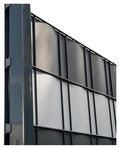 NOOR Panel de Valla PP Pro 650 g/m2 Verde I 0,19 x 2,55 m I La protección Visual Ideal para su Valla de Doble Barra I Tira de privacidad en Muchos Colores I Duradero y Resistente a la Intemperie