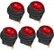 Taiss/5 Stücke kippschalter 12v wasserdicht rundes Wippschalter 20A Rot LED-Licht 3 Pins EIN/AUS Für Autos und Boote KCD1-8-101NW-R