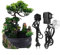 Desktop-Brunnen,Indoor Desktop Brunnen LED Wasserfall Desktop Brunnen mit Farbwechsel für die Schreibtischdekoration Simulation Steingarten Luftbefeuchter Dekor (EU 220V)