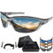BIGWAVE Pro-Action 904 Matt Gun (grau) – Superentspiegelte Premium UV 400 Sportbrille mit 4 Wechselgläsern–Radsportbrille mit schmutzabweisender Clean-Coat Beschichtung für Damen und Herren