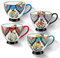 superyes Mug Set of 4, 15oz Large Capacity Mug Set for Coffee, Tea, Ice-Cream, Ceramic Coffee Mugs for Hot and Cold Drinks