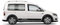 Auto-Dress Seitenstreifen passend für VW Caddy - Motiv: Wunschtext (Schwarz Matt)