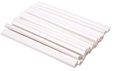 HaGa® Lot de 24 baguettes de finition pour bandes brise-vue en polyéthylène blanc - Clips de fixation