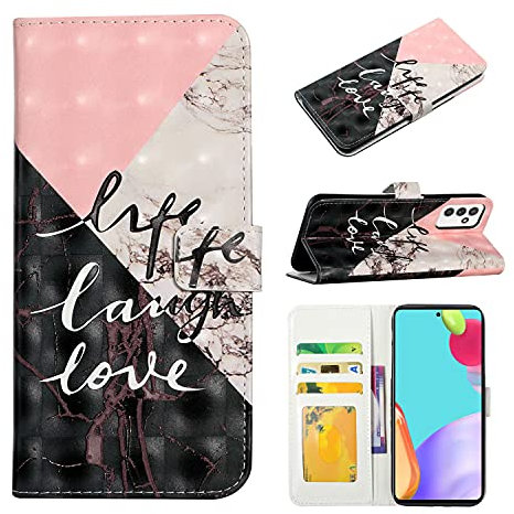 Galaxy Quantum 2 Leder Brieftasche, Galaxy Quantum 2 Schutzhülle,Wallet Flip Kartenfächer Inner Standfunktion Luxuriös 3D Glitzer Muster Entwurf PU Leder Hülle Cover für Samsung Galaxy Quantum 2