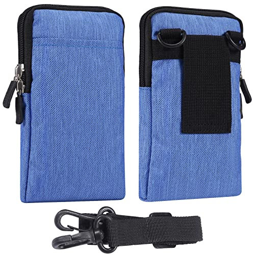 kleine gürteltasche Herren Handy Blau, Universal Mini Umhängetasche Phone Bag, 6.9 Universal Handy gürteltasche Outdoor Sport Hüfttasche Lauftasche Handytasche Geldbörse Brieftasche Crossbody Purse