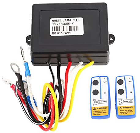 Aramox 150ft 12V Winde Fernbedienung Elektrische Winde Drahtlose Fernbedienung Schalter Controller System Drahtlose Winde Fernbedienung Kit für Truck ATV SUV