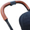 gogolotom Housse de poignée de poussette en cuir synthétique compatible avec Cybex Eezy S Twist (+) 2, manchon de poignée de landau amovible avec fermeture éclair (pour poignée de maman, marron)