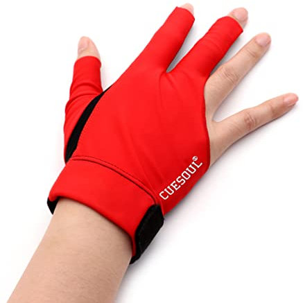 CUESOUL Billardhandschuhe Linke/Rechte Brückenhand - Geeignet für Pool-Spiele/Snooker/Carom-Spiele