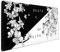 Black White Japanese Mouse Pad 35.4 X 15.7 Inch XXL Cherry Blossom Death Life Full Desk Mousepad Extended Large Non-Slip Rubber Base Big Keyboard Mat with Stitched Edges for Gaming and Office