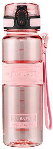 OM SUPPLIES Water Bottle Fruit Infuser Sports Water Bottle 500ml, BPA Free Tritan Non-Toxic Plastic, Leakproof (Glow Pink)