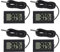 AOICRIE 4pcs Digital LCD Thermometer Temperature Monitor with 1M External Probe for Fridge Freezer Refrigerator Aquarium Black