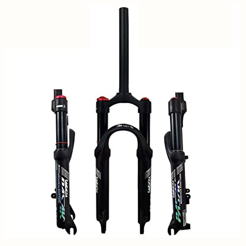 LHHL Fahrradgabel 20/24 Zoll MTB Federgabel Mountainbike Luft Vorderrad Gabel Federweg 80mm 1-1/8 ” 9mm Achse QR Scheibenbremse Fahrrad Zubehör Manueller Lockout (Color : Black, Size : 20)