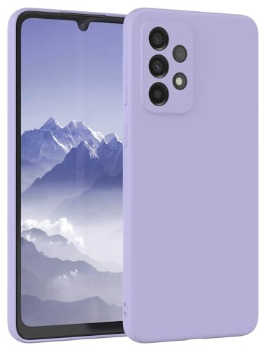 EAZY CASE - Silikonhülle für Galaxy A33 5G Hülle Silikon Case Lila weich stoßfeste Handyhülle Schutzhülle mit Kameraschutz Dünn Premium Schutz Cover TPU Phone Bumper in Pastell Lavendel Blau Matt