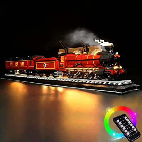 Led Licht Set Kompatibel mit Lego Hogwarts Express, Fernbedienung Dekorationsbeleuchtungsset Compatible with Lego 76405 Hogwarts Express Kreative Spielzeuglichter (Kein Modell)