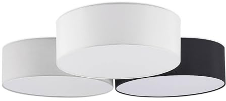 Lindby Ceiling Light Janita dimmable (Modern) in Black Made of Textile for e.g. Living Room & Dining (1 Light Source,) from Ceiling lamp,