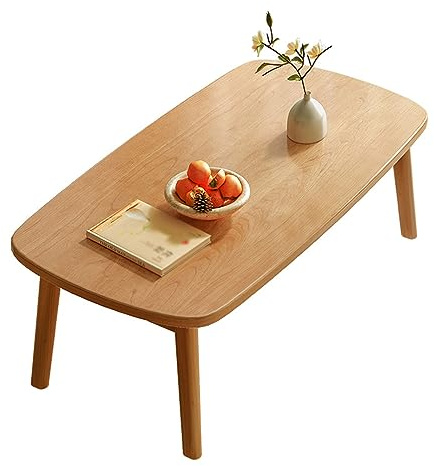 Multifunktionaler tragbarer Faltbarer Bodentisch, niedriger japanischer Faltbarer Couchtisch, Kleiner Raum Tatami, Chabudai, zum Essen, für Schlafzimmer, Wohnzimmer, Balkon, Keine Montage