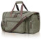 Erweiterbare Reisetasche 55L, Kompakte Sporttasche Herren Damen, Robuste Stofftasche für Reisen, Fitness und Business, Handgepäcktasche (Oliv)