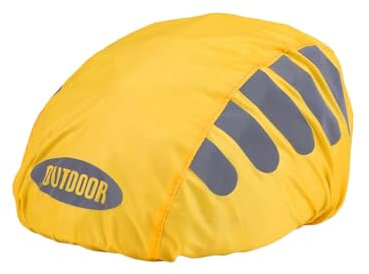Regenschutz für Fahrradhelm Helmet Raincover Helmschutz Atmungsaktiver und Wasserfester Helmüberzug Reflektierende Fahrrad Regenhaube Universal Helm Überzug (Gelb)