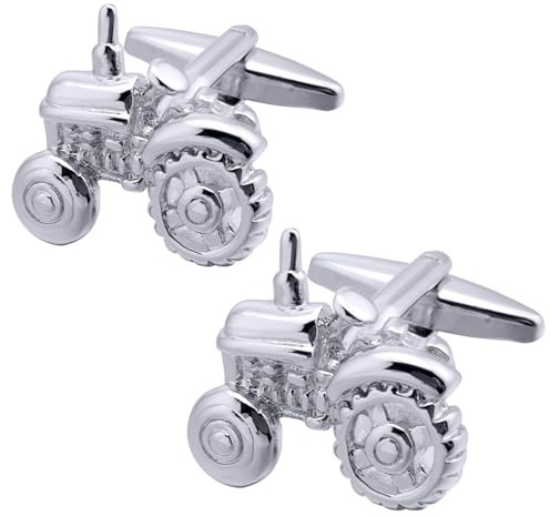 Skcess Manschettenknöpfe Hochzeit Silber, Herren Manschettenknöpfe Traktor Kupfer Manschettenknöpfe Herren 21X19 MM