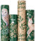 RUSPEPA 4 Rollen Weihnachts-Geschenkpapier aus Kraftpapier – Eule, Rentier, Weihnachtskugel und Textdesign – 76 cm x 3 m pro Rolle