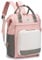 BAGROUPS Wickeltasche Rucksack Großer Wickelrucksack mit Multifunktions Reiserucksack Handgepäck Flugzeug 40x30x20 cm Wizzair Travel Backpack Carry On Luggage Diaper Bag für Mama & Papa Unterwegs Rosa