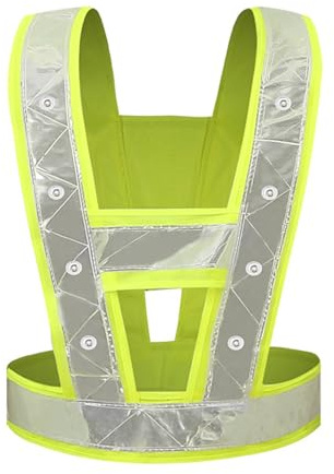 GOEDCH LED Warnweste Fahrrad Reflektorweste: Einstellbare Sicherheitsweste mit Hoher Sichtbarkeit, Fahrradweste, LED Sicherheitsweste mit Hoher Sichtbarkeit für Damen, Herren, Kinder, Joggen, Hund