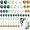 Bouiexye 75 Pcs Cake Balls Topper Decorations Foam Cupcake Topper Mini Balloon Cake Topper Balls Cake Picks for Cake Deco Birthday Party Wedding（Green,Gold, White）