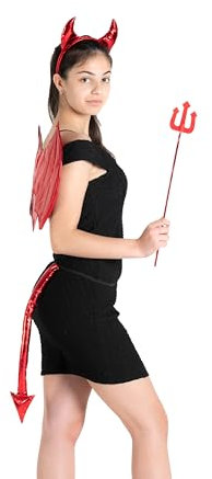 Ciao 31581 Disguise Kit, Women, Einfarbig, Red, One size