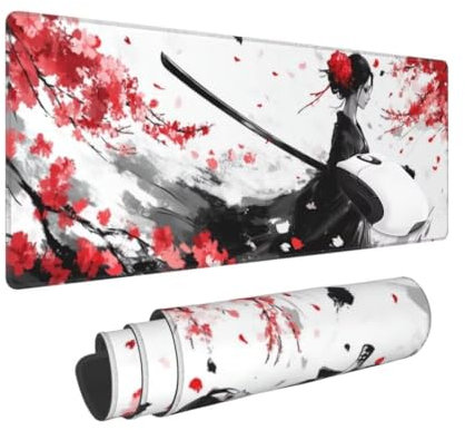 Mouse Mat Japan XXL Gaming Mouse Pad Fairy (600*300*3 MM) Extended Large Mouse Mat Desk Pad, Stitched Edges Mousepad Desk Mat, Non Slip Rubber Base Desk Accessories, for Gaming Office Accessories