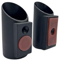 4 Gleiter/Kappen für Stahlrohrtische, Gleitkappen für Rundrohre, Kunststoff, Schwarz (Anti-Rutsch, 32 mm)