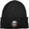 SCHIETBÜDDEL Strickmütze schwarz – 100% Bio-Baumwolle, warme Wintermütze mit Logo Badge, nachhaltige und stylische Mütze aus Hamburg