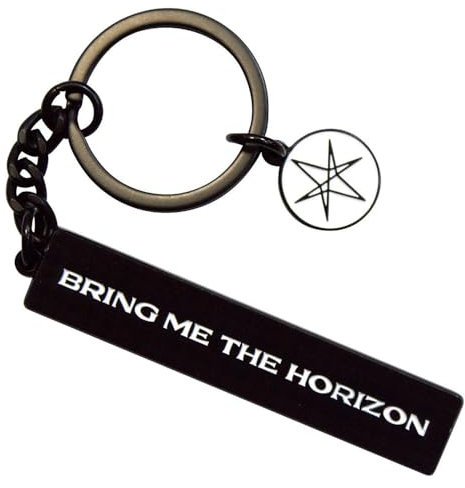 Rock Off officially licensed products Bring Me The Horizon Text Logo 6 Point Star Charm Schlüsselring Keychain One Size
