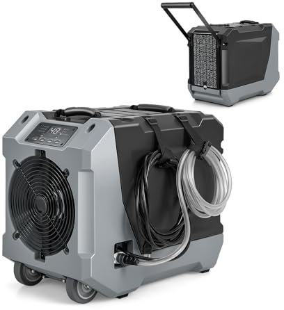 GOPLUS Luftentfeuchter 85 L/Tag, Bautrockner für Lager, Keller, Industrie Trocknungsgerät mit Ablaufschlauch, Pumpe, Digitalanzeige & Filter, Automatische Abschaltung, 24H Timer (Schwarz, 57x34x47 cm)