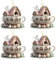 Décorations de Pâques 2D en Forme de Tasse À Café de Lapin, Lot de 4 Décorations d'arbre de Pâques en Forme de Maison de Lapin, Pendentif en Forme D'œuf de Pâques en Acrylique Incassable avec Cordon
