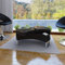 SXJEQOC Couchtisch Form-Verstellbar Hochglanz Schwarz Drehbare Tischplatte Stauraum Wohnzimmer Beistelltisch Sofa Kaffee Tisch