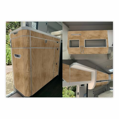 Dekorfolie-Komplettset passend für VW Grand California - Camper Dekorfolien – Einfache Anwendung - Hochwertige Dekoration Folie (Holzoptik)