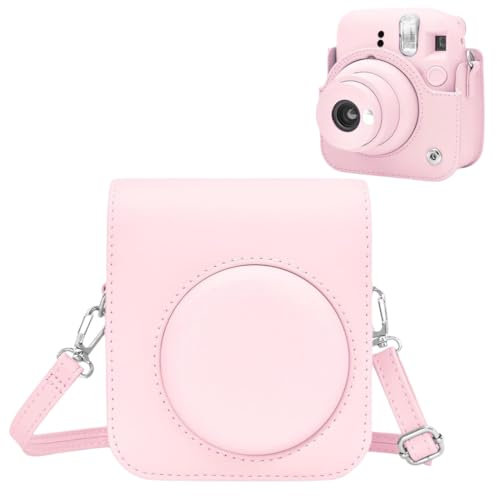 PU Housse de Protection en Cuir pour fuji Mini 12/11 Instant Film Camera Sac de Voyage avec bandoulière réglable