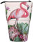 JKLQWC Trousse à crayons rétractable sur pied – Imprimé chevaux en cours d'exécution – Trousse de maquillage pour voyage, école, bureau, cadeaux, Plantes succulentes flamant rose, Taille unique