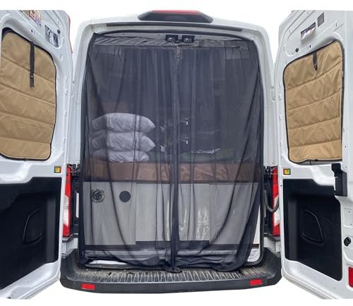 Mosquitera magnética para Mercedes Sprinter/Opel Movano/Ford Transit/Fiat Ducato, 165 x 165 cm, mosquitera magnética para puerta trasera de camping al aire libre