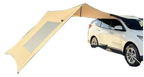 Car side tent for Mitsubishi Town BOX, Sun Shade with Outdoor Privacy Wall,Beige