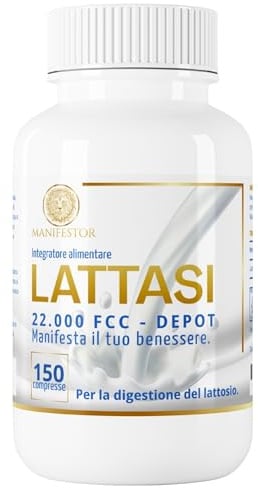 Lattasi 22.000 Depot 150 Compresse Contro Gonfiore e Intolleranza Lattosio - Sepismart® a Lento Rilascio - Favorisce la Digestione di Latte e Latticini