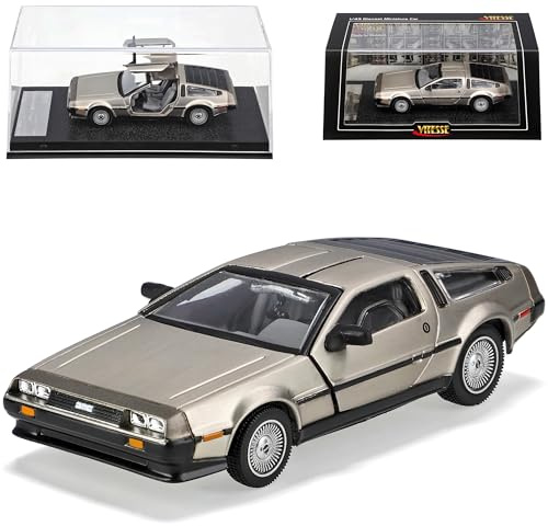 Generisch Delorean DMC-12 Coupe Silber StrassenveRSion 1/43 Vitesse Modell Auto