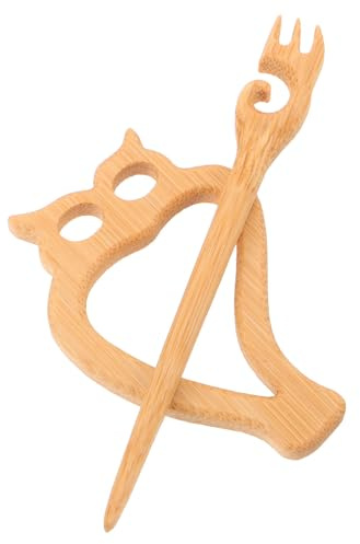 LIGIGWASH Broche à Pull en Bois de Hibou, Broche Animal Mignonne pour Cardigan, Épingle Décorative pour Châle et Tenue Féminine, Accessoire en Bois Poli, Présent Original pour Femmes