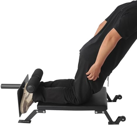 Verstellbar Sit Up Bank, Mobile Schrägbank, Höhe 40-50cm, Klein Bauchtrainer aus Stahl, Rückentrainer für Zuhause, Multifunktion Training Fitness Bank Trainingsbank, Fitnessbank bis zu 100kg