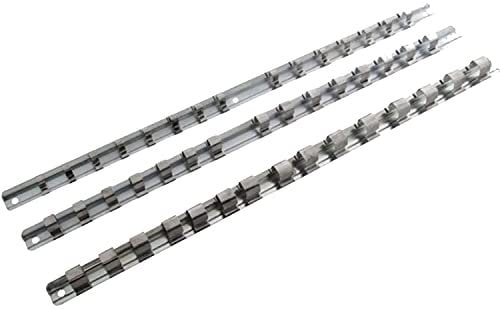 Wheels N Bits 3pc Mechanics Socket Retaining Rail Clip holder 1/4,3/8 & 1/2 snap On sockets