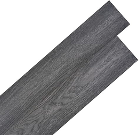 vidaXL Listoni Pavimentazione Autoadesivi PVC 5,02 m² 2mm Nero Bianco Listelli