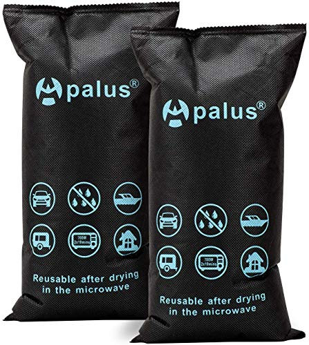 Apalus Luftentfeuchter Auto Wiederverwendbar, Entfeuchter-Kissen für Beschlagene Autoscheiben, Auto-Winter-Zubehör für Wohnmobile, Garage, Wohnung, Bad, Schrank, 1x Antirutschmatte, 2x1kg