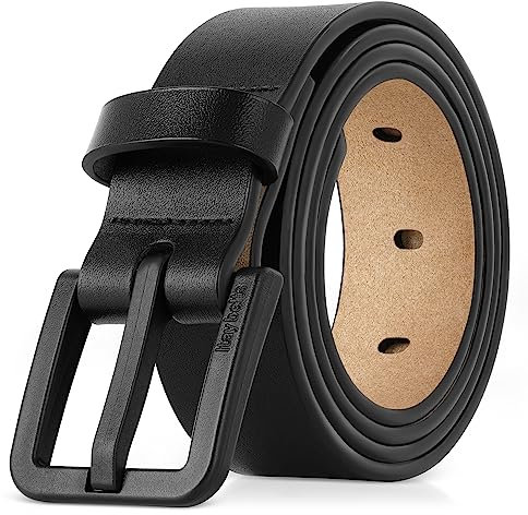 ITAY Metallfreie Ledergürtel – 34 mm – Hypoallergenes - Flughägen Geeignet mit Neue Robuste nickelfreien Schnalle