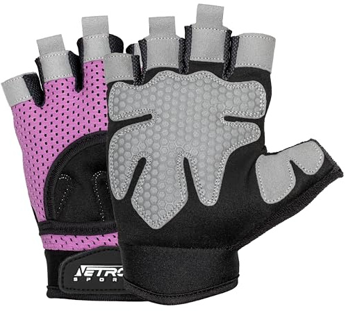 NetroxSports - atmungsaktive Sporthandschuhe mit extra Grip - Krafttraining, Fahrrad fahren Fitness Handschuhe Gym - Herren & Damen - Trainingshandschuhe Fitnesshandschuhe Sport Fahrradhandschuhe