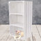 Kontorei Weiße Holzkiste mit 2 Mittelbrettern 68cm x 40cm x 31cm Apfelkiste Obstkiste Weinkiste Holzregal Vintage Bücherregal Abstelltisch Garderobe